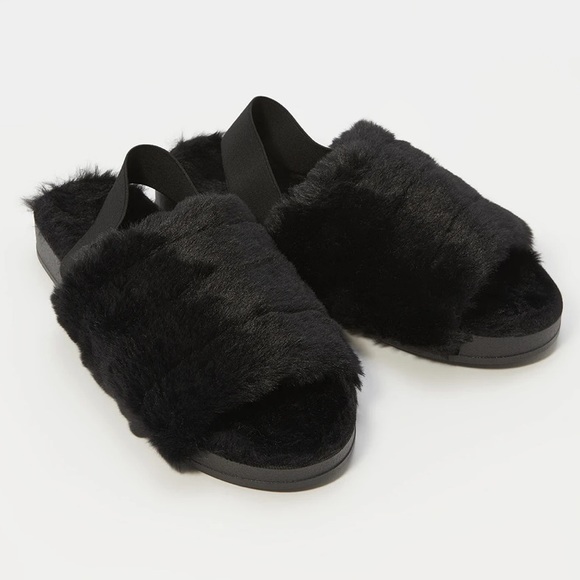 Sling Back Fuzzy Slippers - Picture 3 of 5